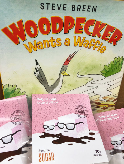 Woodpecker wants a waffle book and waffle gift